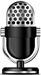 Old microphone image link to sermons, songs, and other download files.